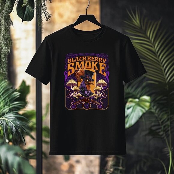 Linda T Tops - Blackberry Smoke 2025 Tour T-Shirt, Official Concert Southern Rock Fan Tee 92